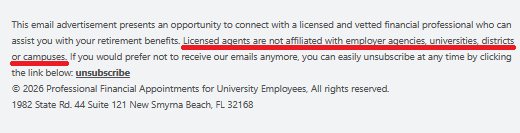 Retirement Scam