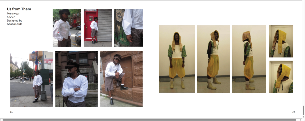 Part of an award-winning fashion design portfolio by Ababa Lorde.