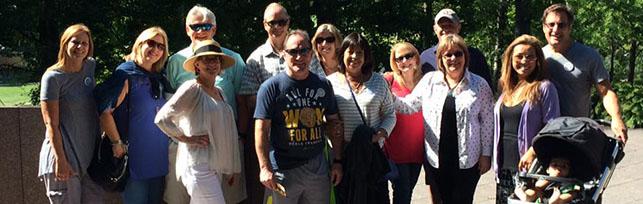 "The Crew" in front of the Victory Bell