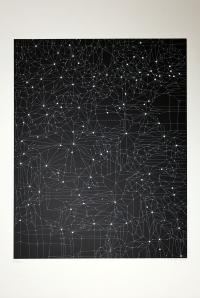 3 color silkscreen, mostly black and white