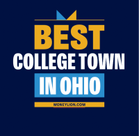 Best College Town in Ohio graphic
