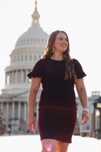 Hannah walking at Capitol Hill