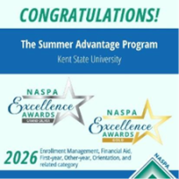 An image with two icons celebrating Summer Advantage Program's Gold Award and Grand Silver Award.