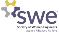 A six-toothed gear divided into gold, gray, and indigo thirds, positioned above the letters "swe"