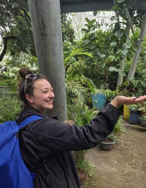 Molly Schillace on a field trip to the botanical gardens.
