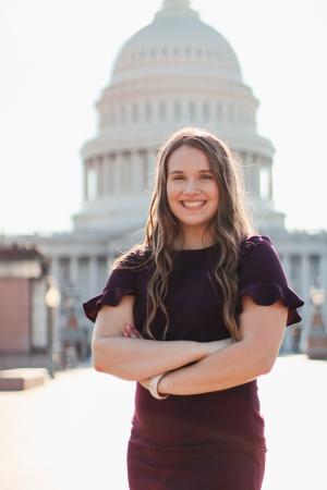 Hannah posing at Capitol Hill
