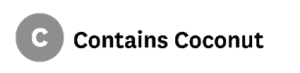 Contains Coconut Symbol (gray circle with "C")