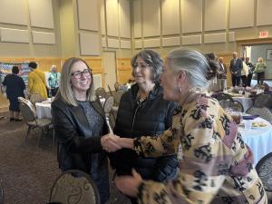 Laura Davis and Carole Barbato.