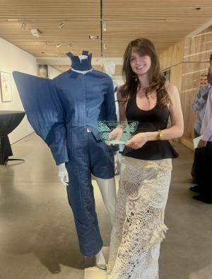 Morgan poses with her designee.