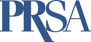 The logo of the Public Relations Society of America (PRSA)