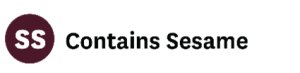 Contains Sesame Symbol (dark brown circle with "SS")