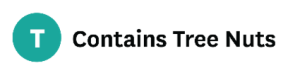 Contains Tree Nuts Symbol (teal circle with "T")
