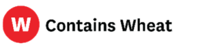 Contains Wheat Symbol (Red circle with "W")