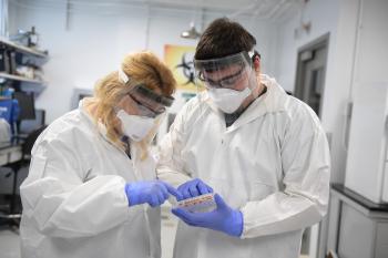 two people working in the lab