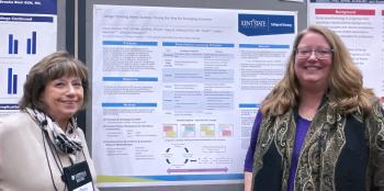 Drs. Mary Anthony and Dana Hansen with their poster