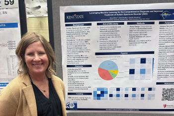 Dr. Stacy Miner with her poster