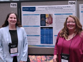 Andrea Nelson and Dr. Hansen with their poster