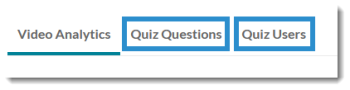 Kaltura Quiz Analytics