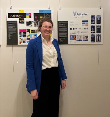 Kent State graduate Luana Johnson with her research poster