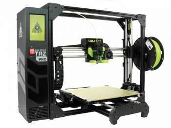 Ablack, open-design 3d printer with yellow highlights in its design