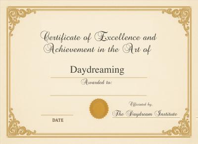 Daydream certificate