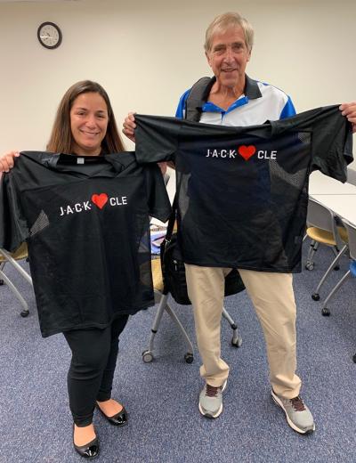 Kent State Faculty with Jack's Entertainment t-shirts