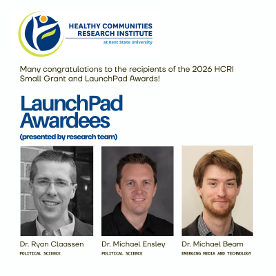 Image announcing LaunchPad Award Winners Dr. Claassen, Dr. Ensley, and Dr. Beam