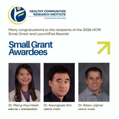 Image of Small Grant Award Recipients Dr. Hsieh, Dr. Kim, and Dr. Jajtner