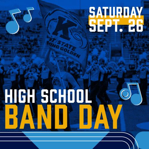 Graphic that names the event; Band Day 