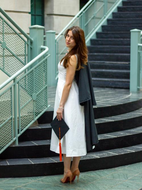 Allison Moriconi posing with cap and gown
