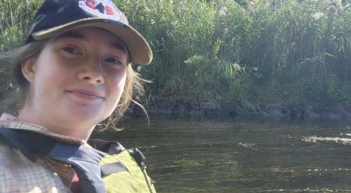 Analynn selfie by a river