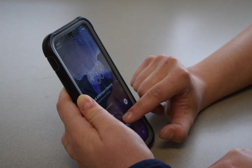 Close-up shot of Joystik Life app on phone