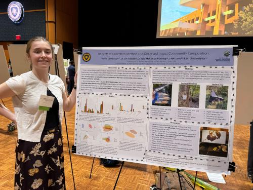 Sophia presenting research poster