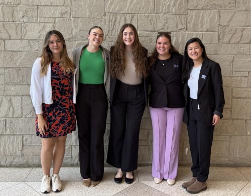 Sydney Roche, (second from right) Class of 2025, Political Science major with Criminology minor, currently attending Case Western Reserve University School of Law on full scholarship