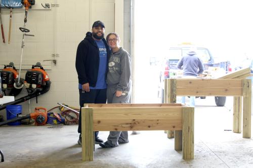 Benjamin Rivera (left) and Angelene Reuschling at Flashes Give Back Week at 91PORNA Ashtabula