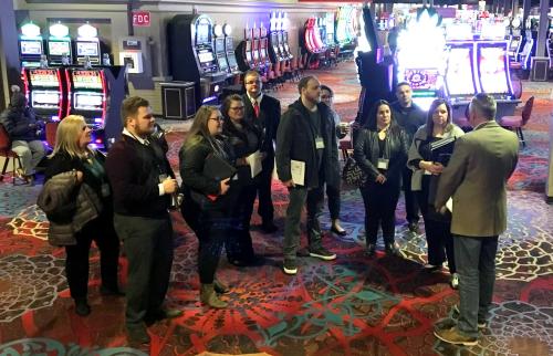 Students at Jack's Entertainment Casino in Cleveland