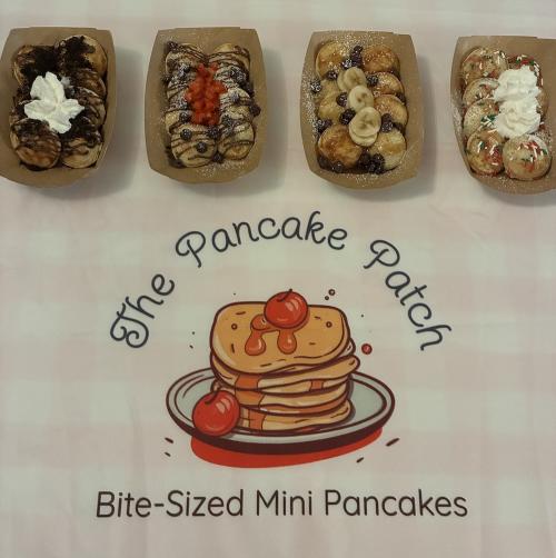 The Pancake Patch Logo and Pancakes