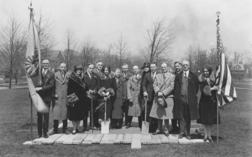 Groundbreaking for the the Rockwell Library and Cluff Hall.