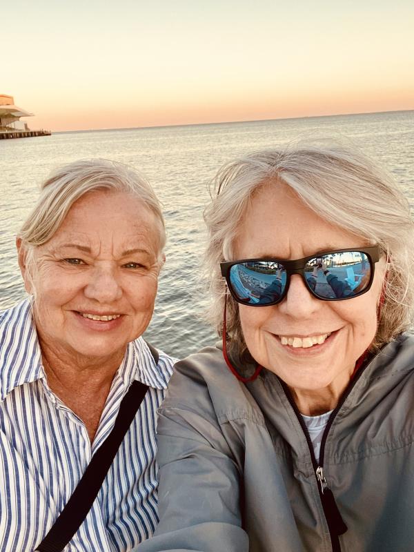 Barbara Grubb Jiannetti, '77, (left) and Jeannine Guttman, '77 (right)