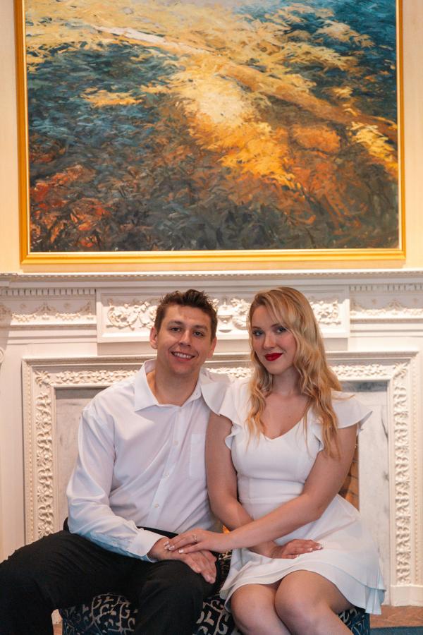 Chloe Zebrak, '22, with her fiance Dominic