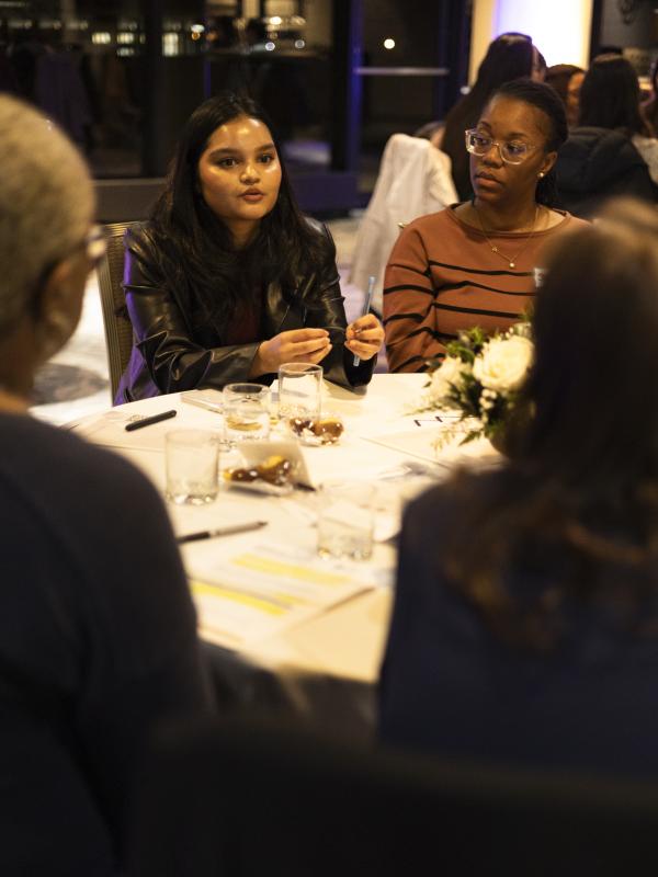 Table discussion at "Dinner with Friends."