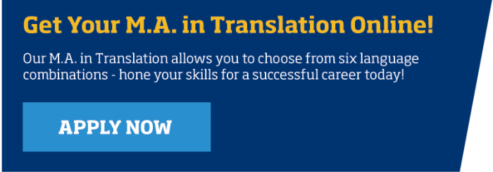 Get your M.A. in translation online