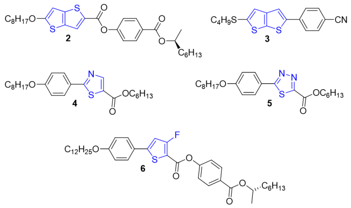 Our group is exploring the development of new synthetic methodology and approaches to the construction of a variety of novel thiophene, thieno[2,3-b and 3,2-b]thiophene, 1,3-thiazole and 1,3,4-thiadiazole ring systems decorated with alkoxy- and/or fluoro-substituents.