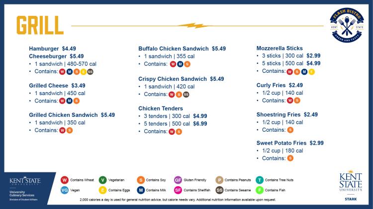 Stark Flash Bistro Grill menu image