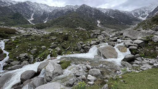 mountains with water