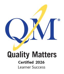 Quality Matters Certified in 2026 for Learner Success