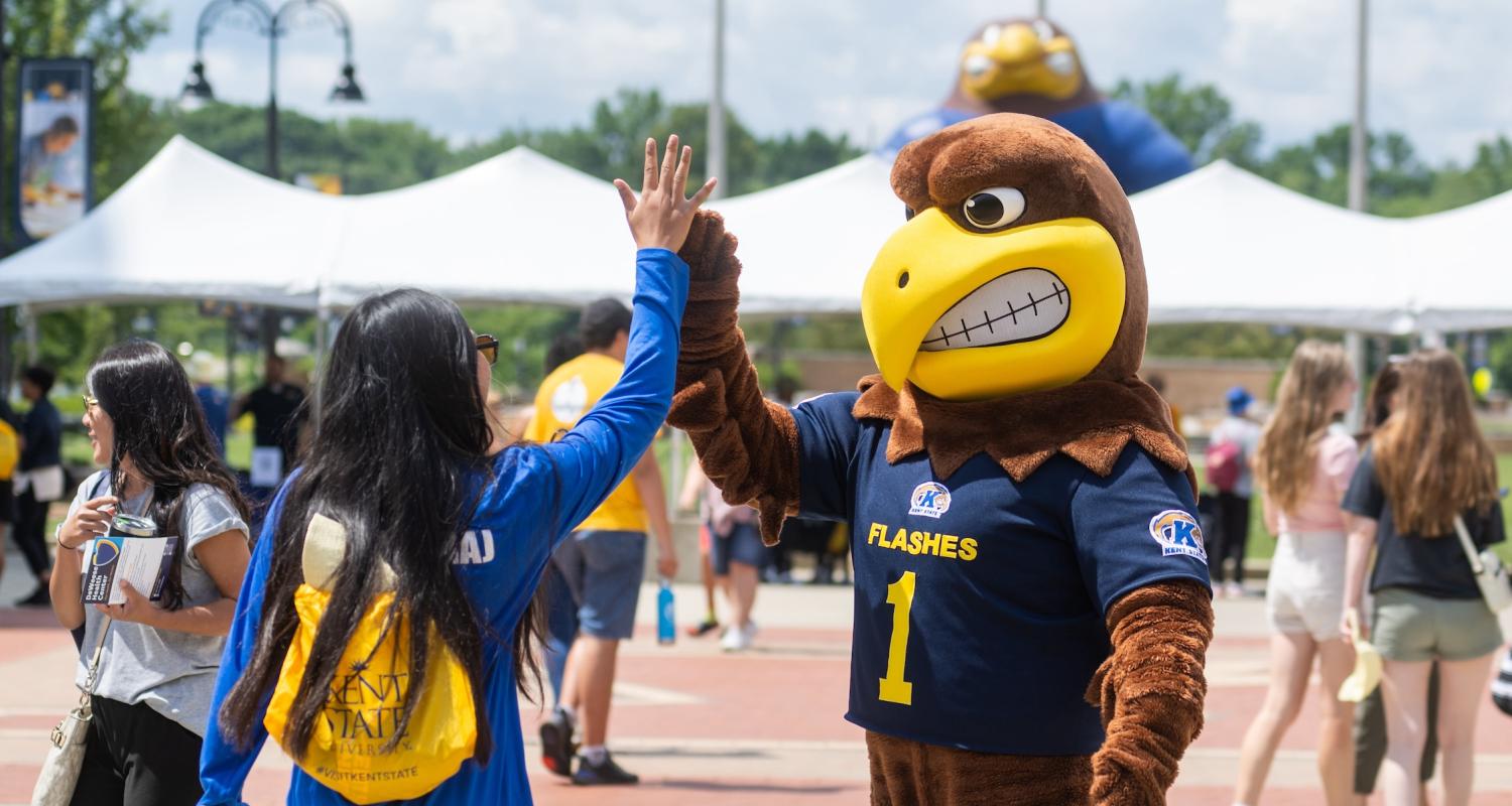 High fiving with Flash