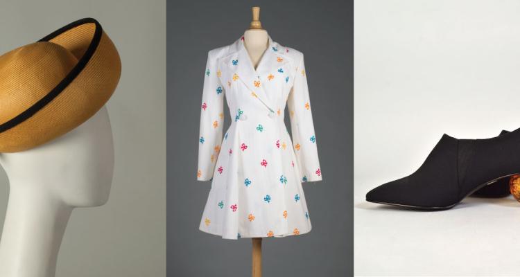 Hat, coat, and shoes featured in "Head to Toe" Exhibit