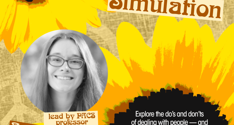 A flyer advertising Professor Jacquelyn Bleak's mediation simulation, which took place in April 2026.