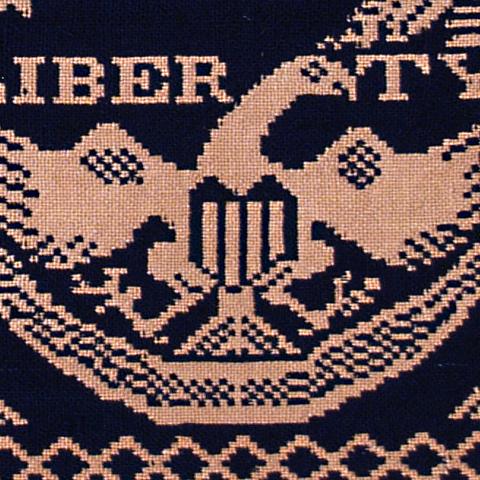 Liberty and Eagle on Coverlet